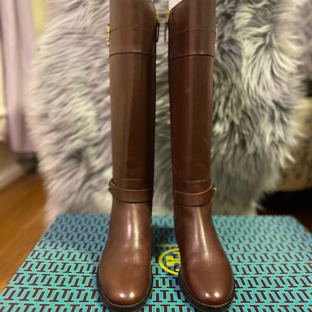 Tory Burch Everly leather Boots Brown 8